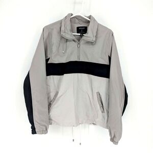 Ashley by 26 International 1/4 Zip Pullover Jacket Gray Black XL Extra Large